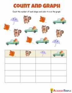 Kindergarten Math, Counting and Building Bar Graphs - Fall Themed ...