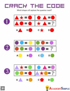 Decoding Worksheet - Crack the Code - Academy Simple
