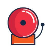 red and orange bell drawing