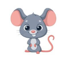 gray mouse drawing